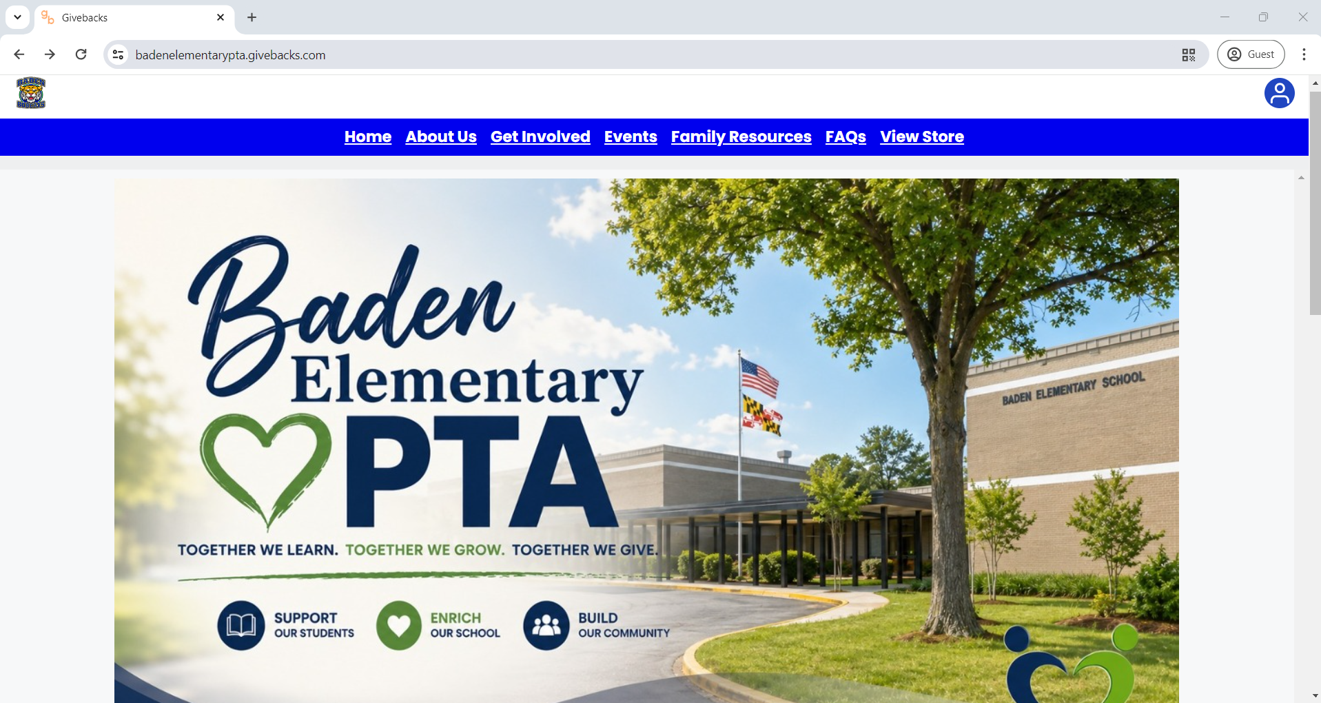 Baden Elementary PTA Givebacks website